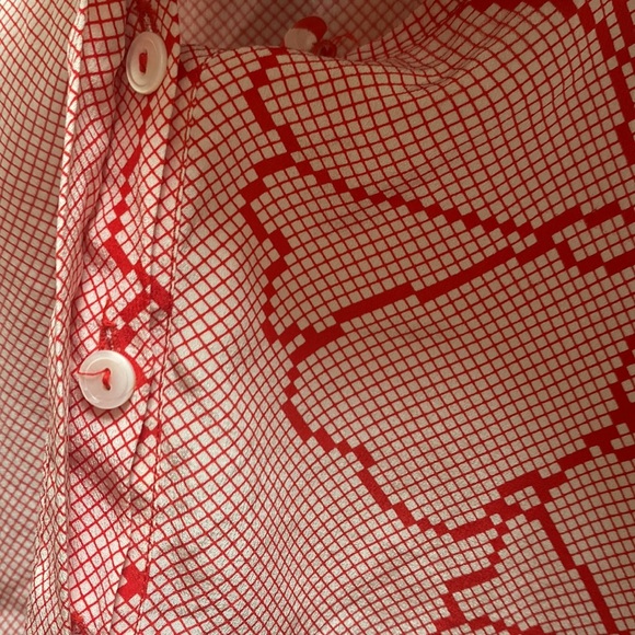 Vintage 1970’s Silk Blouse John Yang For Jack Mulqueen Ltd. - Picture 9 of 9